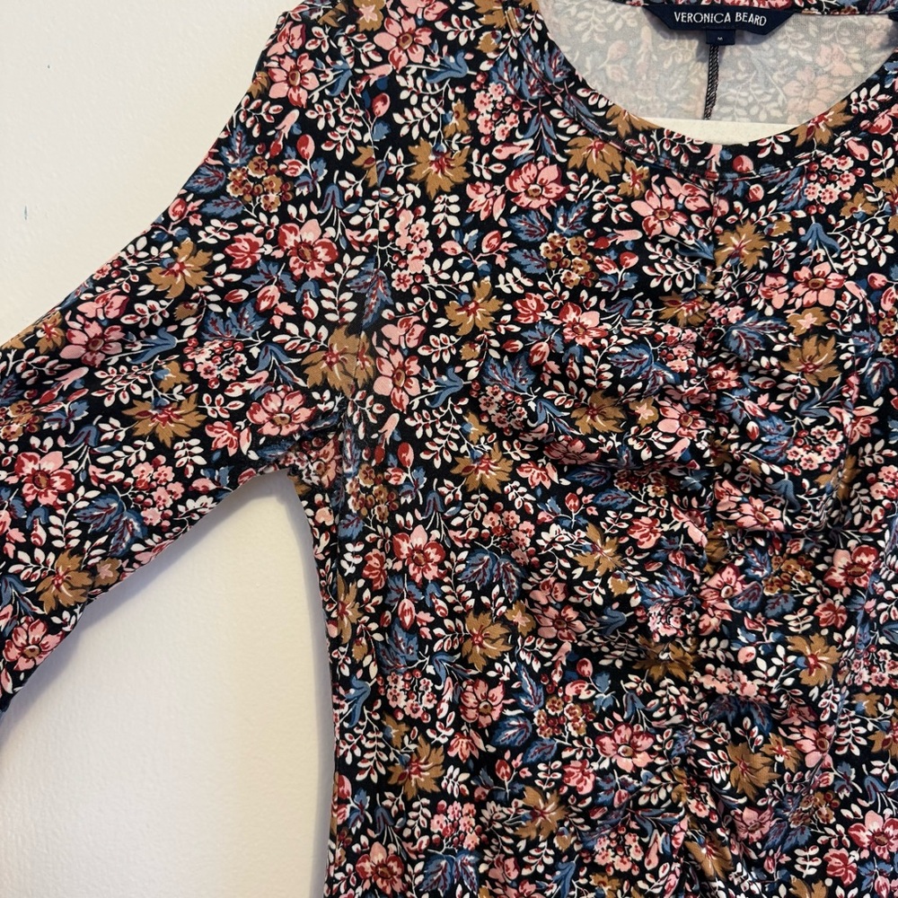 Veronica Beard Multicolor Floral Long Sleeve Dress - Picture 6 of 8